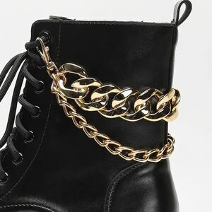 Gold Chain Boot Anklet – Edgy Statement Shoe Accessory for Boots & Heels